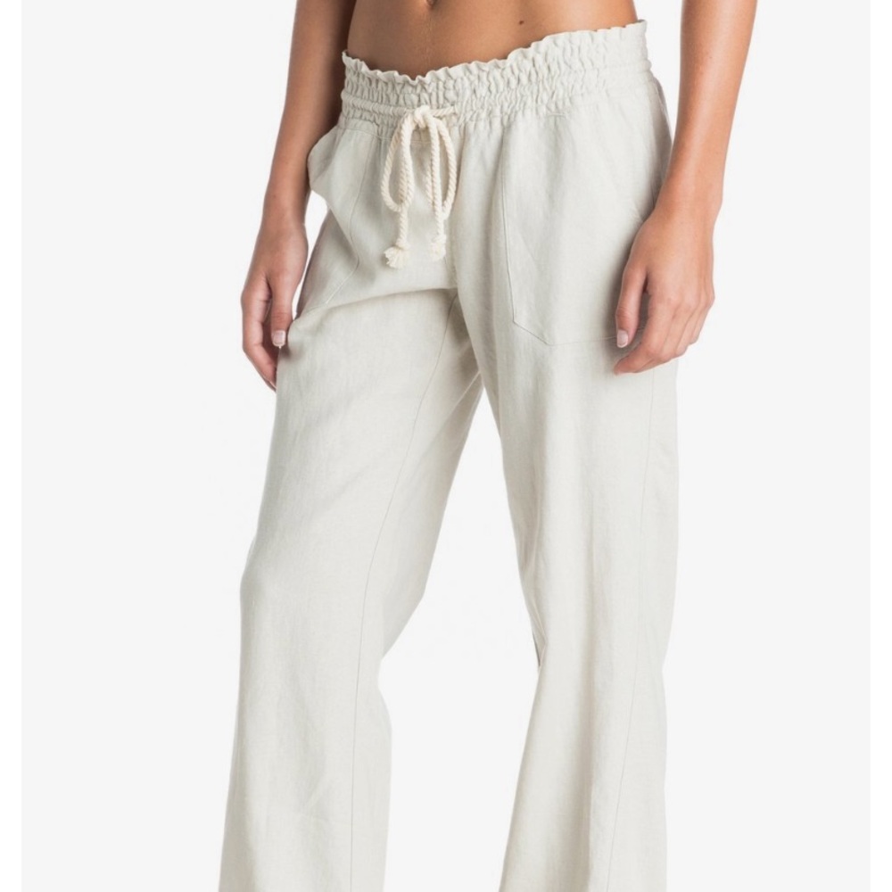 Roxy NWT linen Oceanside beach pants
